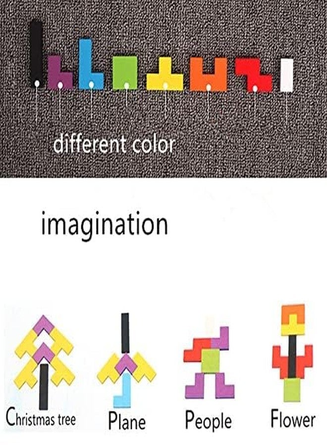 Pluspicks Mini Travel Wooden Jigsaw Puzzle Game for Kids, Creative Educational Intelligence Brain Games for Kids of 3 to 6 Years, Russian Puzzle Block - Image 5